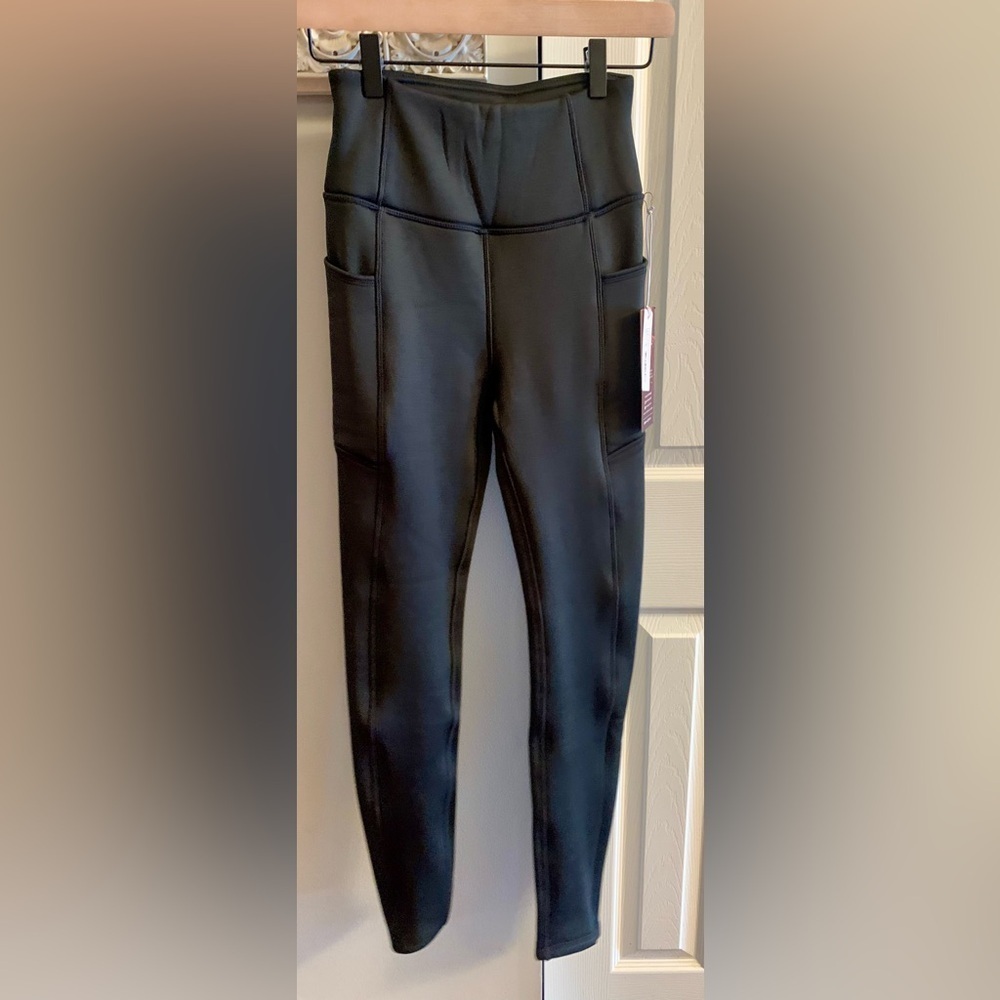 Kyodan Outdoor Women's Black Fleece Lined Stretch Leggings NWT - XS - Picture 9 of 14